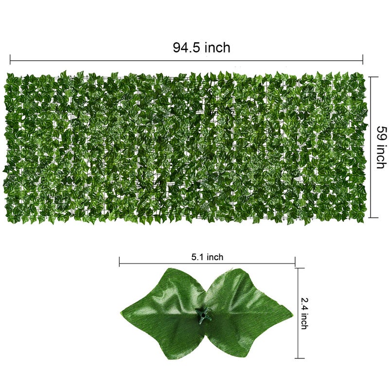 DearHouse Artificial Ivy Privacy Fence Wall Screen, 98.4x59in Artificial Hedges Fence and Faux Ivy Vine Leaf Decoration for Outdoor Garden Decor - Image 4
